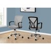 Monarch Specialties Office Chair, Adjustable Height, Swivel, Ergonomic, Armrests, Computer Desk, Work, Metal, Grey I 7461